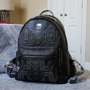 NWT MCM Stark Gunta Medium Studded Backpack
